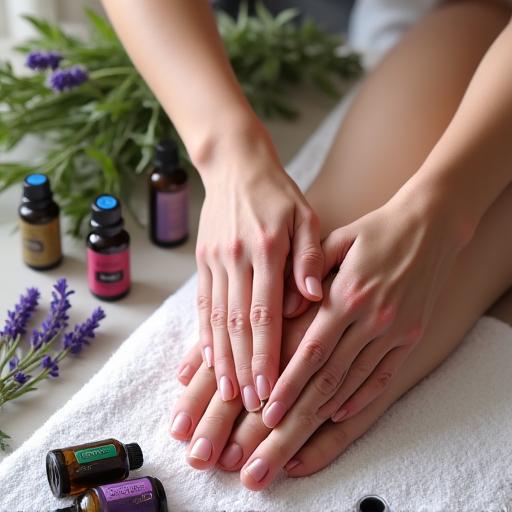 Aromatherapy massage with essential oils